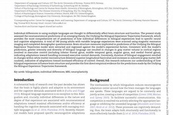 Brain Adaptation Bilingual Individuals