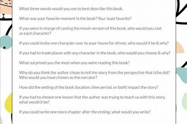 Printable Discussion Questions For Books
