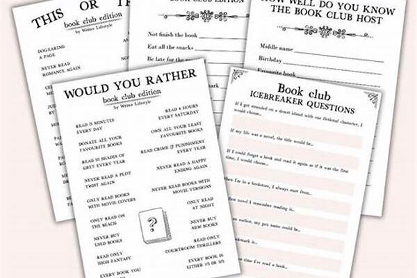 Book Club Icebreaker Ideas