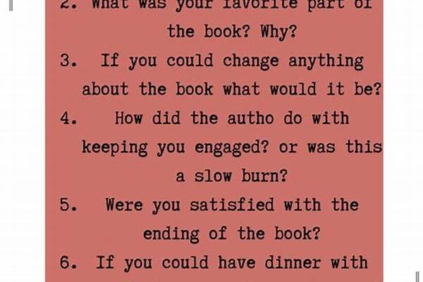 Crafting Effective Book Club Questions