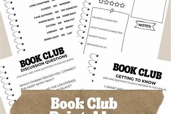 “customized Book Club Printables”