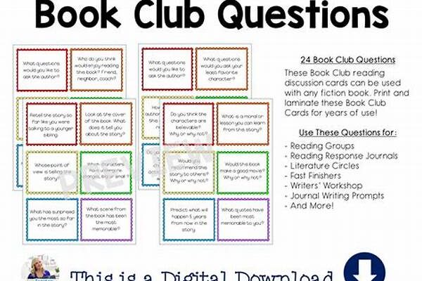 Printable Book Club Question Sets