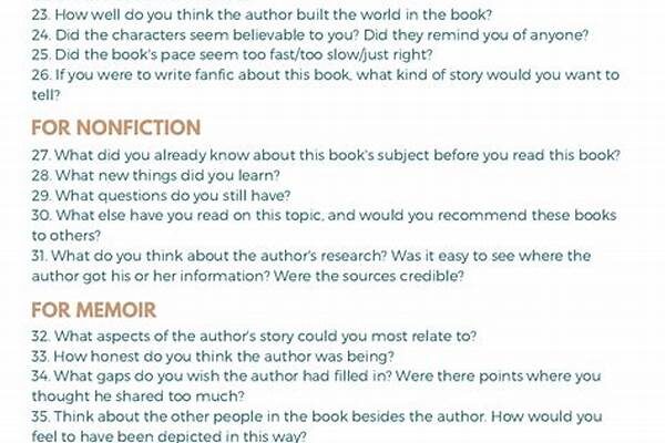 User-friendly Book Club Question Printouts